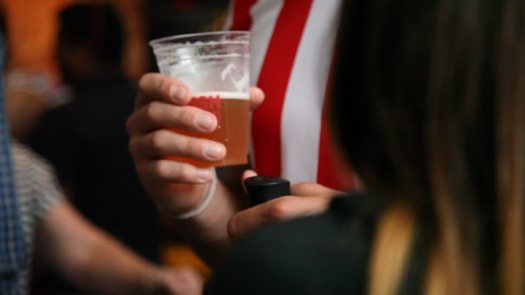 Frankford Hall beer cup closeup