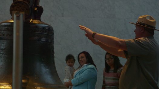 The Liberty Bell with park ranger