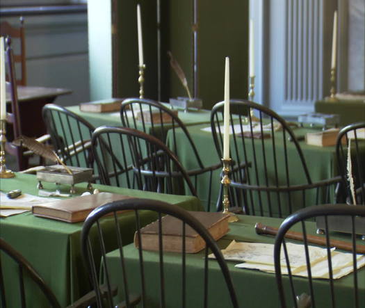 Independence Hall interior, Assembly Room chairs