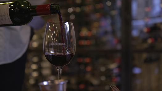 Barcelona Wine Bar Close-Up Wine Pour