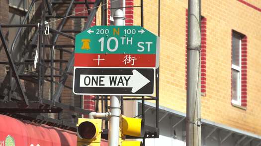 Chinatown, street sign CU