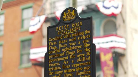 Betsy Ross House, historic marker