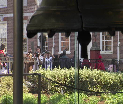 The Liberty Bell visitors taking photos