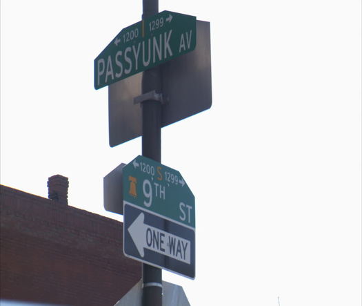 Street Sign - Passyunk  Ave and 9th Street