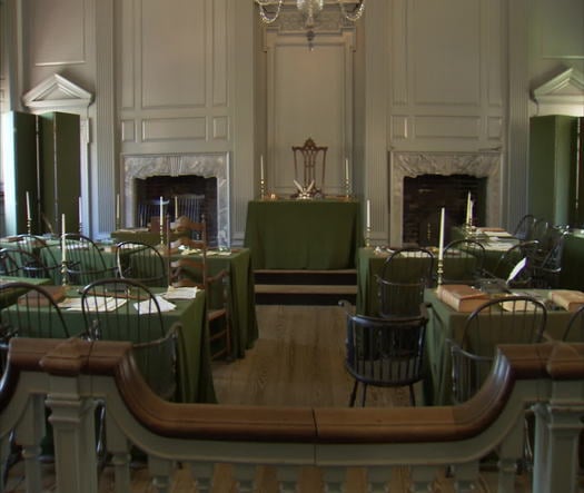 Independence Hall interior, Assembly Room pan