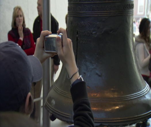 The Liberty Bell, visitors taking photos