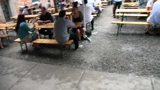 Frankford Hall beer garden interior