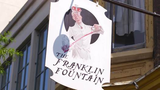 Franklin Fountain exterior sign