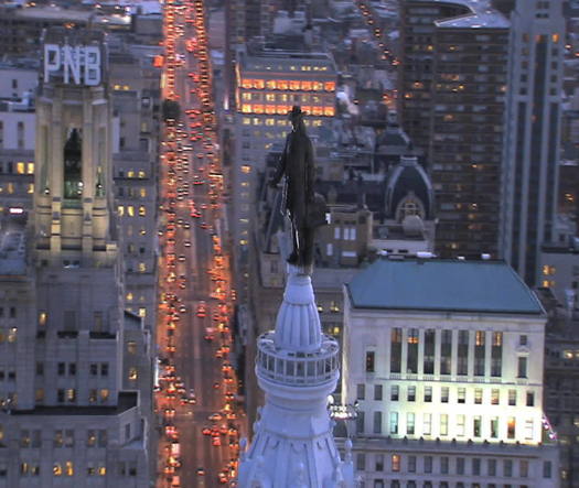 City Hall, William Penn aerial