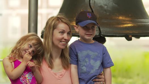 The Liberty Bell, family taking photo