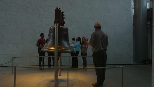 The Liberty Bell with park ranger