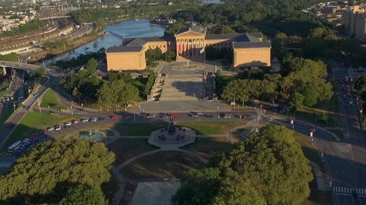 Philadelphia Museum of Art aerial exterior