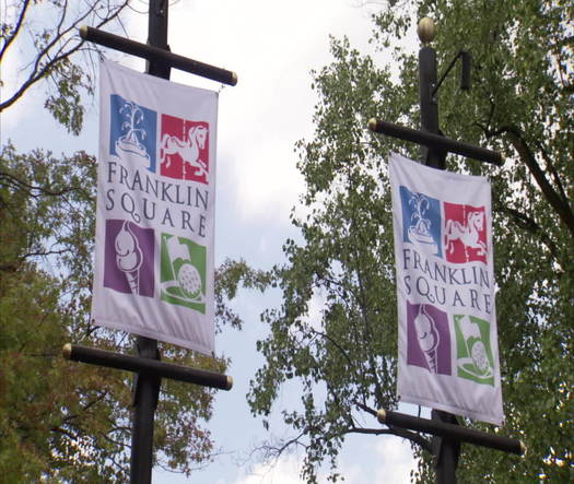 Franklin Square banner closeup