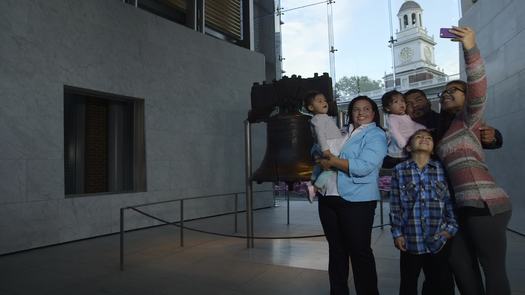 The Liberty Bell, family taking photo