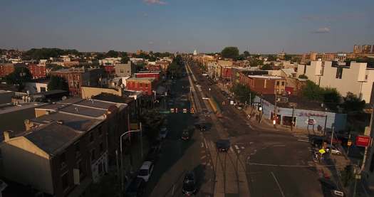 Fishtown skyline aerial