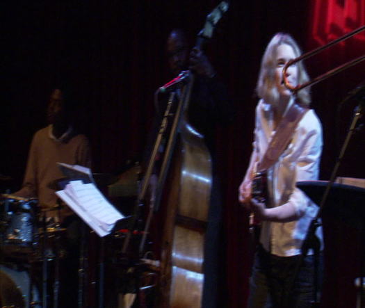 World Café Live Pan from guitar player to trombone player