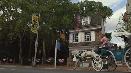 Betsy Ross House, horse & carriage, septa bus