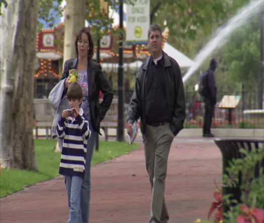 Franklin Square family walking around