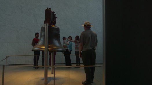 The Liberty Bell with park ranger