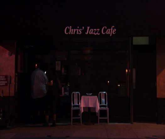 Chris' Jazz Cafe sign