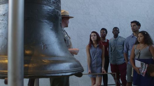 The Liberty Bell with park ranger