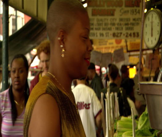 Italian Market, woman buying produce