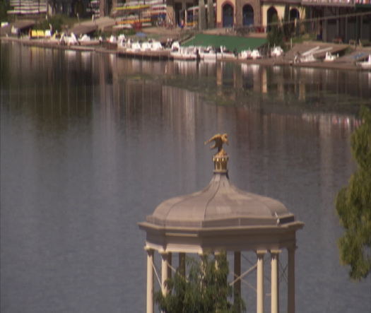 Boathouse Row, pan from Waterworks Terrace