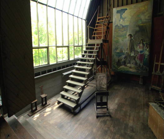 N.C. Wyeth Studio Brandywine Valley interior