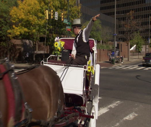 Horse carriage with riders