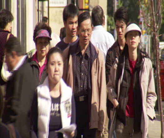 Chinatown people on street