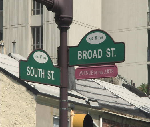 Street Sign - Broad St and South St