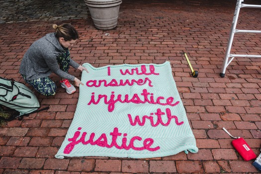 Revolutionary: A Pop-Up Street Art Exhibition: I Will Answer Injustice with Justice