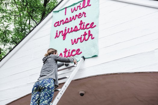 Revolutionary: A Pop-Up Street Art Exhibition: I Will Answer Injustice with Justice