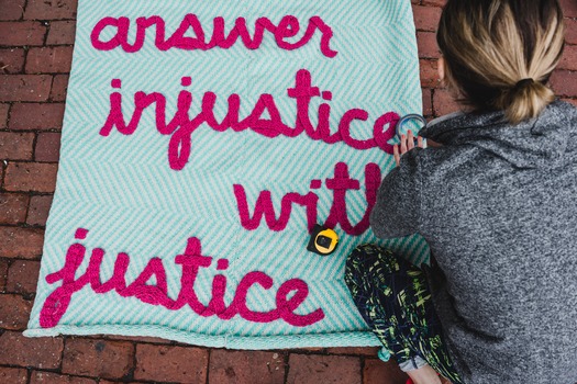 Revolutionary: A Pop-Up Street Art Exhibition: I Will Answer Injustice with Justice