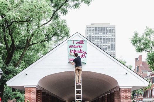 Revolutionary: A Pop-Up Street Art Exhibition: I Will Answer Injustice with Justice
