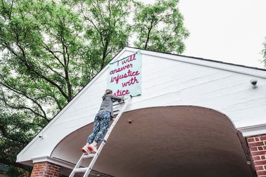 Revolutionary: A Pop-Up Street Art Exhibition: I Will Answer Injustice with Justice
