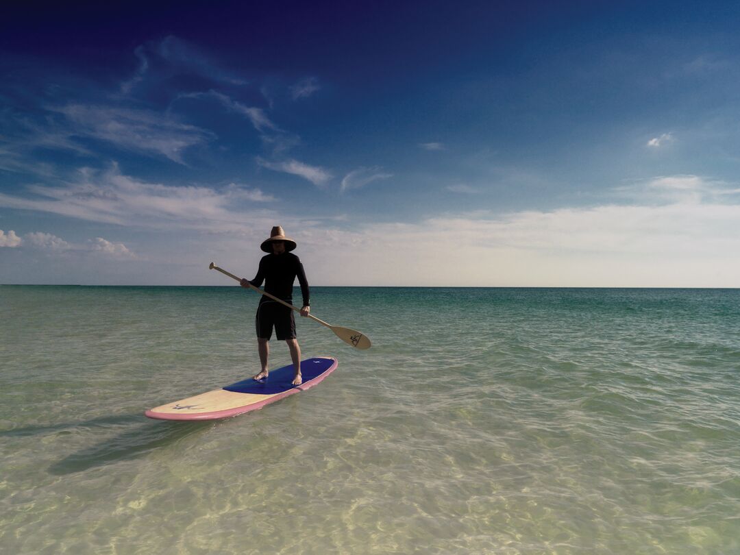 Paddleboarding on AMI