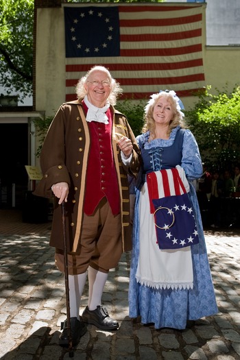 Ben Franklin and Betsy Ross