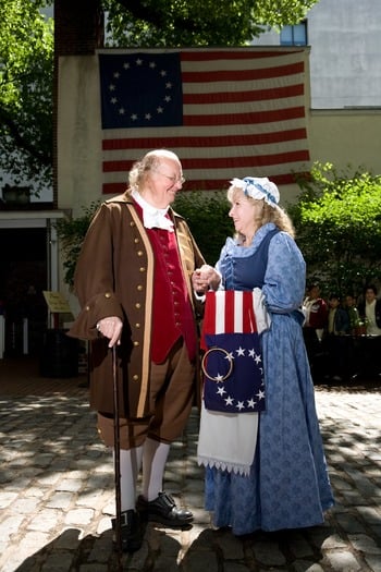 Ben Franklin and Betsy Ross