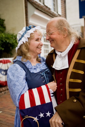 Ben Franklin and Betsy Ross