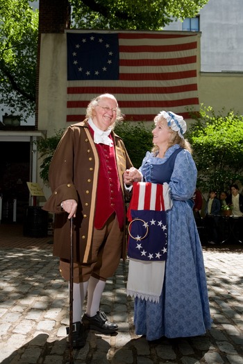 Ben Franklin and Betsy Ross