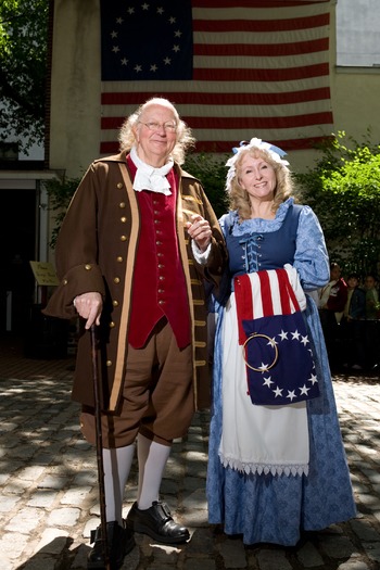 Ben Franklin and Betsy RossBen and Betsy