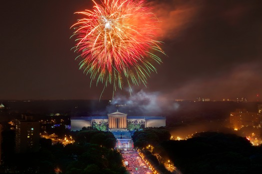 fireworks, Philadelphia Museum of Art