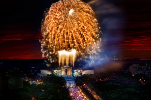 fireworks, Philadelphia Museum of Art