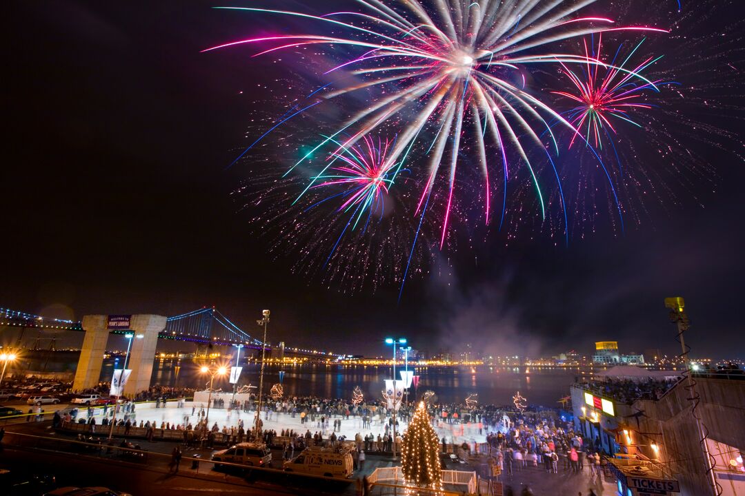 Rivers Casino New Year's Eve Fireworks on the Delaware River Waterfront