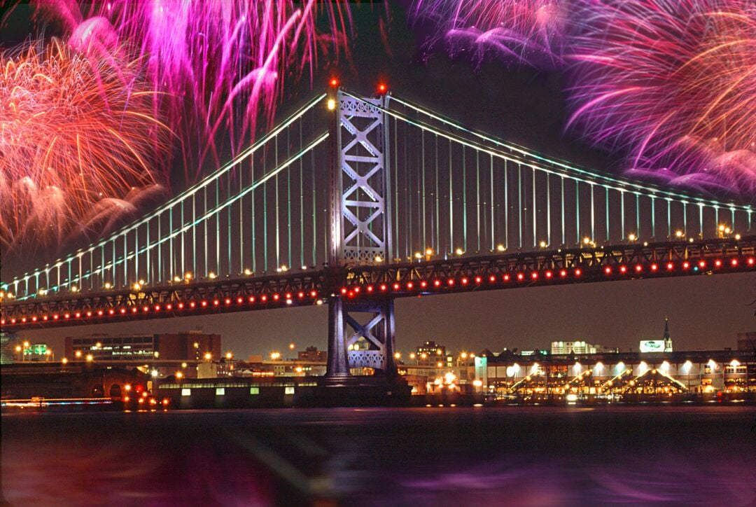 Rivers Casino New Year's Eve Fireworks on the Delaware River Waterfront