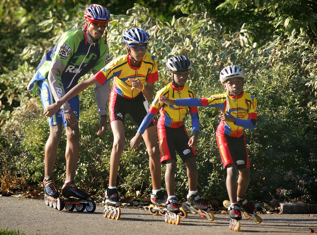 Rollerblading in Fairmount Park