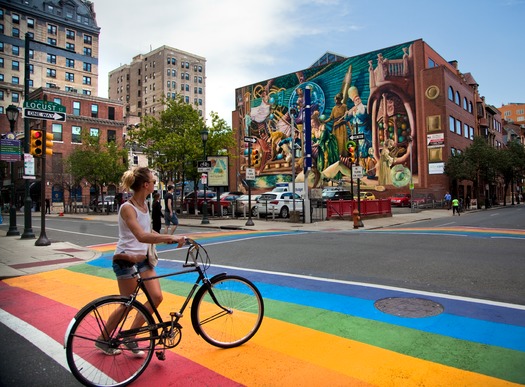 Rainbow-colored Crosswalks