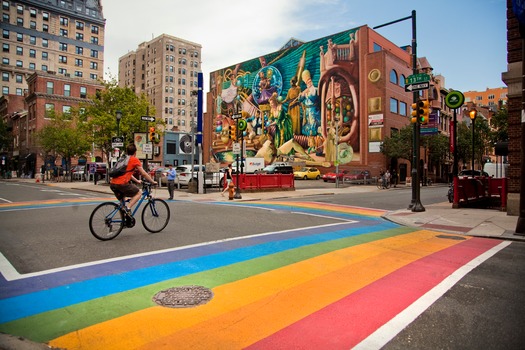 Rainbow-colored Crosswalks