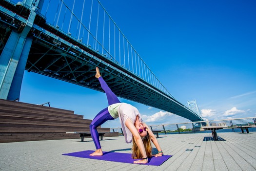 Yoga on Race Street Pier